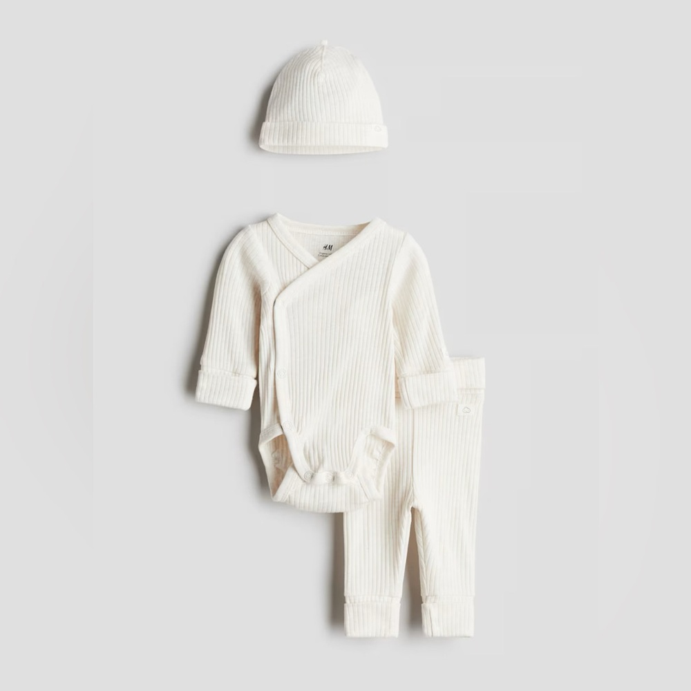 H&M Cream Baby Onesie Set